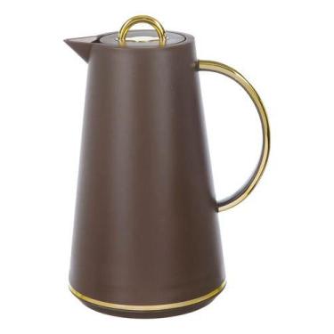 Imagem de Garrafa Térmica Premium 1l Café Chá Servir Bebidas Quentes Marrom - PG