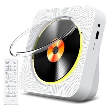 Imagem de Leitor de CD KOVCDVI Bluetooth Desktop com alto-falantes 13 em 1