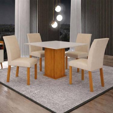 Imagem de Sala De Jantar 4 Cadeiras 100%mdf 90x90 Natal Arbo Design