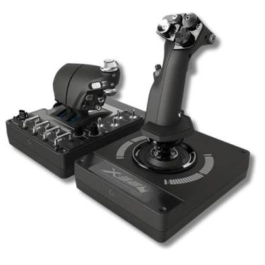 Imagem de Controle Logitech X56 HOTAS Flight Simulator Joystick e Manete Dual Th