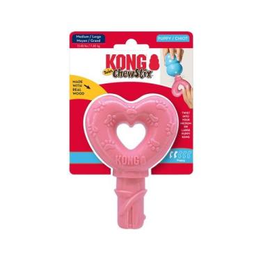 Imagem de Brinquedo Mordedor Kong Chewstix Twist Heart Para Cães Filhotes Md/LG