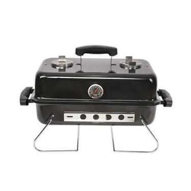 Imagem de Churrasqueira Portátil Carvão Bafo Inox Dobrável 55x37cm - Lonyan