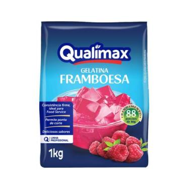 Imagem de Pó para preparo de gelatina sabor framboesa qualimax c/ 1 kg