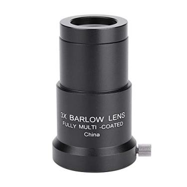 Imagem de Lente Barlow da Zopsc 3X telescópio de astronomia ocular 3X lente Barlow para ocular de telescópio de 3,25 cm totalmente revestida