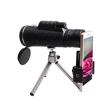 Imagem de lifcasual Telescópio monocular 40x60 High Power HD Monocular compacto para adultos, crianças, à prova d 'água, baixa visão noturna, osciloscópio BAK4 Prism FMC para observação de pássaros com tripé de telefone