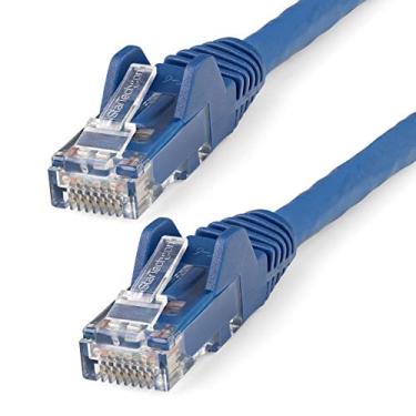 Imagem de Cabo Ethernet CAT6 de 1,8 m – LSZH (baixa fumaça zero halogênio) – 10 Gigabit 650 MHz 100 W PoE RJ45 UTP cabo de rede sem esforço – Blue CAT 6, ETL verificado (N6LPATCH6BL)