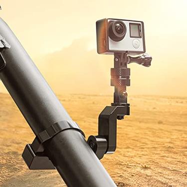 Imagem de Suporte de barra de rolo compatível com Gopro, kemimoto UTV ATV Mount para gaiola de rolo com 4,2 cm a 5 cm, adaptador de montagem em alumínio e 360 para Hero 9 8 7 6 5 4, SJCAM, DJL para motocicleta, bicicleta, caminhão, barco, ATV, UTV