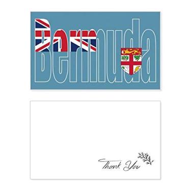 Imagem de Bermudas com nome da bandeira do país, cartão de agradecimento, papel de aniversário, agradecimento de casamento
