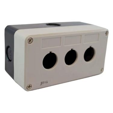 Imagem de Caixa Plastica de Sobrepor Para Botoeira 22,5mm 3 Postos JNG