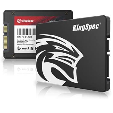 Imagem de KingSpec SSD SATA de 512 GB 6.3 cm, unidade de estado sólido interna SATA III de 6 Gb/s - Flash TLC 3D NAND, compatível com desktop/laptop/tudo em um