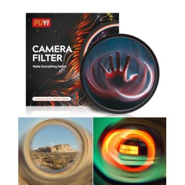 Imagem de Filtro de efeito vórtice para câmera, filme prisma de 67 mm Whirlpool efeitos especiais acessórios de fotografia de lente de vidro para DSLR Cinematice vídeo e foto, bolsa de filtro incluída