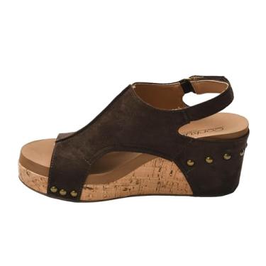 Imagem de Corkys Footwear Carley Sapato feminino casual de 6,3 cm, Camurça sintética chocolate, 40