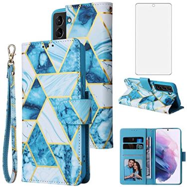 Imagem de Asuwish Compatível com Samsung Galaxy S22 Plus 5G 2022 capa carteira de vidro temperado protetor de tela com suporte de cartão para celular Gaxaly S22+5G Galaxies S22plus 22S + S 22 22+ G5 feminino