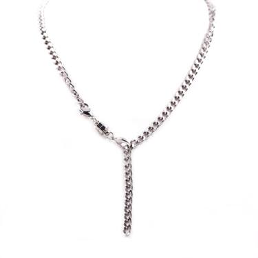 Imagem de malahill Colar de corrente de aço inoxidável para mulheres, Metal, Sem Pedra Preciosa