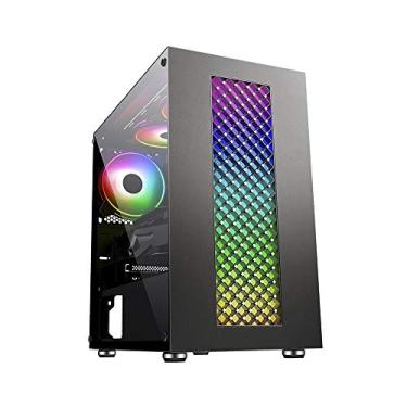 Imagem de Gabinete Gamer K-mex Cg-01ru Bifrost Iii Rgb Mid Tower Preto - Cg01rurh001cb0x