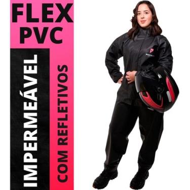 Imagem de Capa De Chuva Pioneira Pvc Gola Moto Motoqueiro Ciclista Fem, P