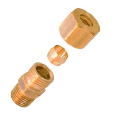 Imagem de Niple Porca Anilha 1/4 Tubo 1/8 Rosca Macho - Wind