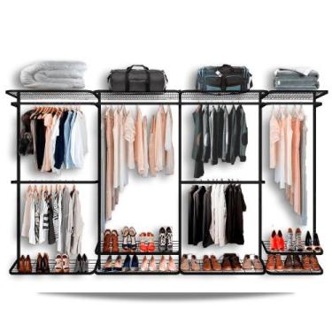 Imagem de Closet Aramado - Linear CLR371 - 3,40 - Smart Black - Casa Expressa