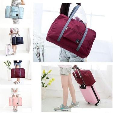 Imagem de Bolsa De Viagem Mala De Mão Feminina Impermeável Dobrável - Tem Tudo O