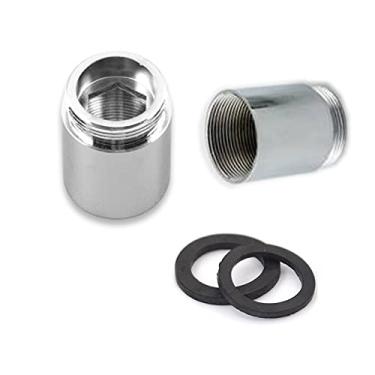 Imagem de 2 adaptadores de torneira de latão, rosca macho para macho NPT de 22 mm, conector de aerador de torneira para torneira, arejador, adaptador de purificador de água, aerador (F22 - M22)