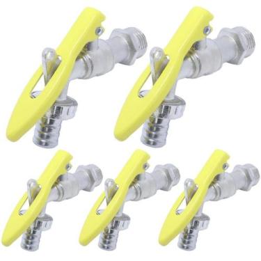Imagem de Kit Com 5 Torneira Para Jardim Esfera 1/2 Pol Porta Cadeado - Tradesta