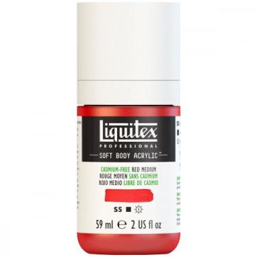 Imagem de Tinta Acrílica Liquitex Soft Body 59ml S5 894 Cadmium Free Red Med