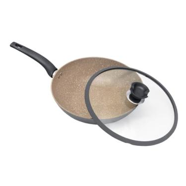 Imagem de Frigideira Wok Granito 30cm com Tampa Orleans A5 Importadora Cinza Cinza