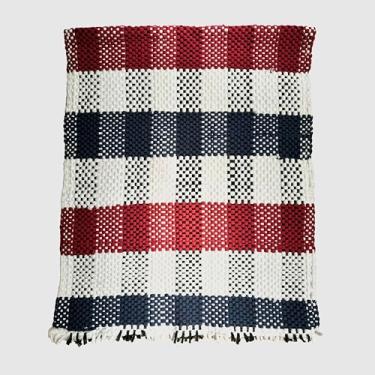 Imagem de Tapete chinês mexicano feito à mão - tapete de pano boho lavável colorido 1,5 x 0,6 m para cozinha, quarto ou banheiro, tapete hippie com borlas, tapete de piso estilo mexicano - rústico (listras