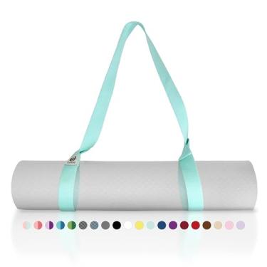 Imagem de (160cm , 13. Turquoise) - Tumaz Yoga Mat Strap, Adjustable Mat Carrier Sling & Stretching Strap with Thick, Durable and Comfy Delicate Texture, 160cm & 220cm Inches, Multiple Colour Choices [Mat NOT Included]