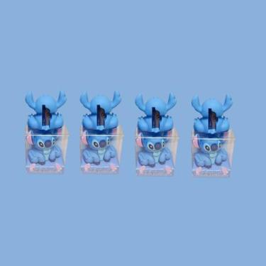 Imagem de Kit 04 Apontador Portátil Disney Stitch Personagem Fofo Kawaii Sharpen