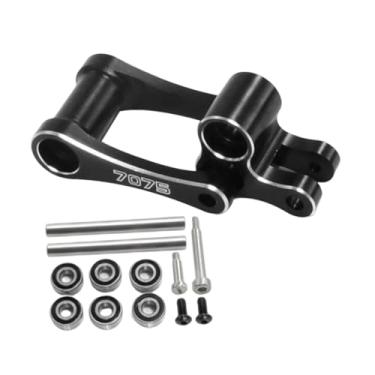 Imagem de Amagogo 7075 Kit e kit de haste de tração traseira Los264001 Braço de direção de freio para Losi Dirt Bike Promoto-MX Atualização Parte DIY, Preto
