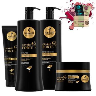 Imagem de Kit Haskell Cavalo Forte Sh Cond 1L + Máscara 250g Leave in