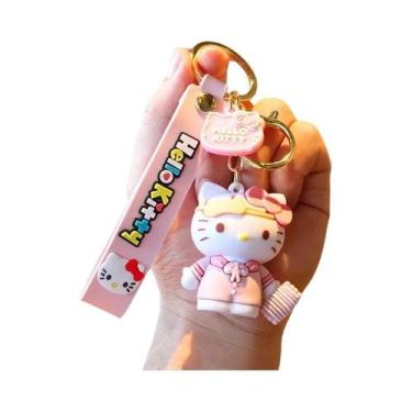 Imagem de Kawaii Hello Kitty Chaveiro Pingente Sanrio Anime Carro Chaveiro Saco 