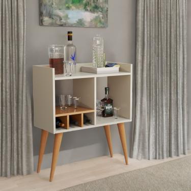 Imagem de Aparador Amanda Minibar Para Drinks Sala De Estar Moderna Off White
