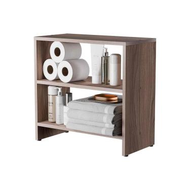 Imagem de Gabinete Armário Organizador Para Banheiro 50cm Nogal