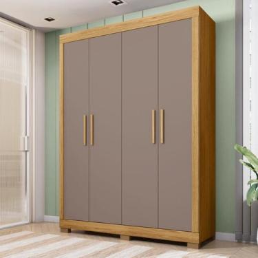 Imagem de Guarda-roupa 4 Portas 2 Gavetas Eden - Caemmun