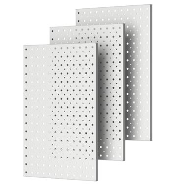 Imagem de Pegboard Smith Painéis de metal de 40,6 x 30,5 cm, placas organizadoras de ferramentas montadas na parede, quadros modulares para garagem, oficina, cozinha, bancada de trabalho ou sala de