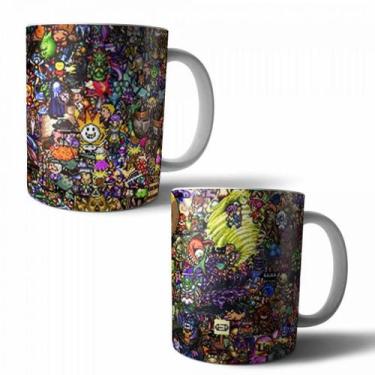 Imagem de Jogo  2 Canecas Porcelana Geração 8 Bit Game 350ml (BD01) - BD Cases