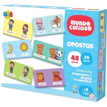 Imagem de GGB Plast Brinquedo Educativo Encaixando e Aprendendo Opostos 48 Peças