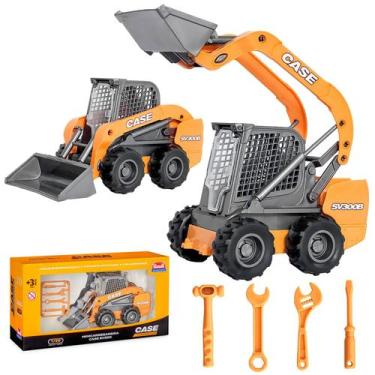 Imagem de Mini Carregadeira Case SV300B Miniatura Realista Escala 1/26 Brinquedo
