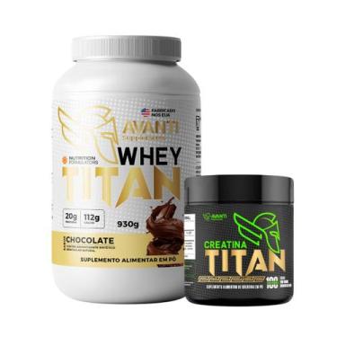 Imagem de Kit Whey Titan Concentrado Importado 930g e Creatina Monohidratada em 