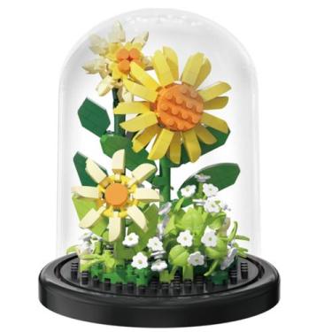 Imagem de Blocos de Montar Decorativos Flor Girassol na Cúpula - Castela - CASTE