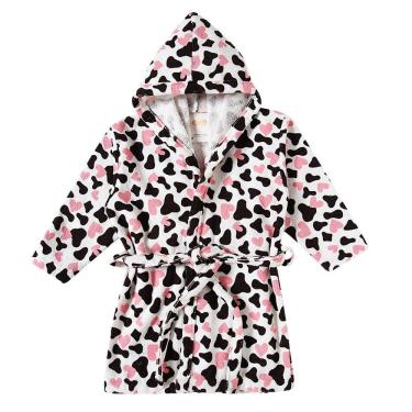 Imagem de Roupão Praia Infantil Atoalhado com Capuz Mimosa Rosa Tip Top