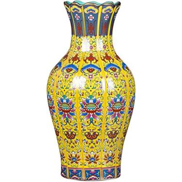 Imagem de Vaso de flores, vaso de flores, antigo, esmaltado, colorido, vaso de cerâmica espesso, ornamentos decorativos para sala de estar e escritório, vasos de flores, decoração de mesa