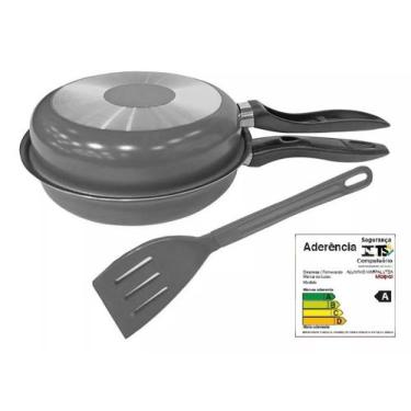 Imagem de Omeleteira teflon grande com espatula - MARPAL, Preto