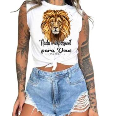 Imagem de Cropped T-Shirts Feminino Estampado - Cristã- Várias Estampas 07 - meg