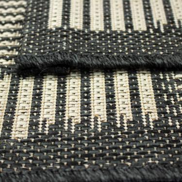 Imagem de Kit Tapete Passadeira 2pç Antiderrapante Cozinha Juta Srj Pt