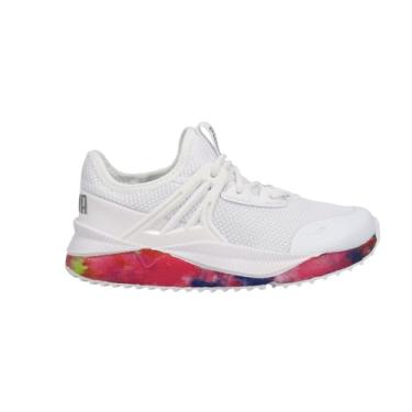 Imagem de PUMA Pacer Future Bleached AC PS Girls' Toddler-Youth Running 12 M US Little Kid White-Silver-Magenta