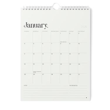 Imagem de Karto Calendário de parede 2026 - vertical 21,5 x 28 cm de janeiro de 2026 a junho de 2027 - Aumente sua produtividade e planejamento fácil com o calendário mensal estético - bege novo