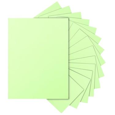 Imagem de Silunkia 300 folhas de cartolina verde claro 21 x 28 cm, papel de artesanato, 34 kg de espessura, cartolina de papel de Natal para fazer cartões faça você mesmo, cartões de agradecimento, convites de
